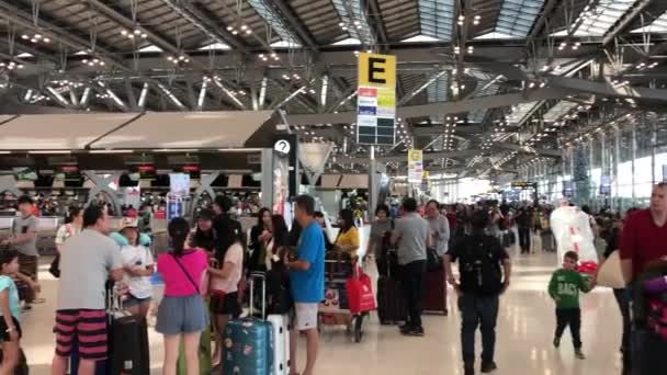 Провінція Самутпракарн Таїланд Dec 2018 Середовище Всередині Міжнародного Аеропорту Суварнабумі — стокове відео