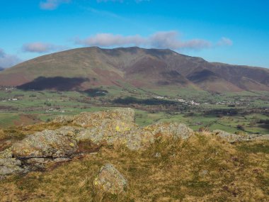 Blencathra Yüksek Rigg 'den ve Vadi' deki St Johns üzerinden, Lake District