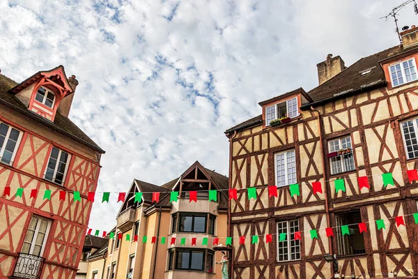 Historic Half Timbered Houses Vincent Square Chalon Sur Saone City Royalty Free Stock Photos