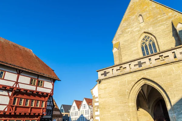 Marktplatz Bad Saulgau Mit Johann Baptistenkirche Oberschwaben Deutschland — Stockfoto