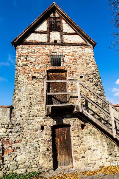 Antigua Torre Mural Ciudad Ciudad Balneario Bad Saulgau Alemania — Foto de Stock