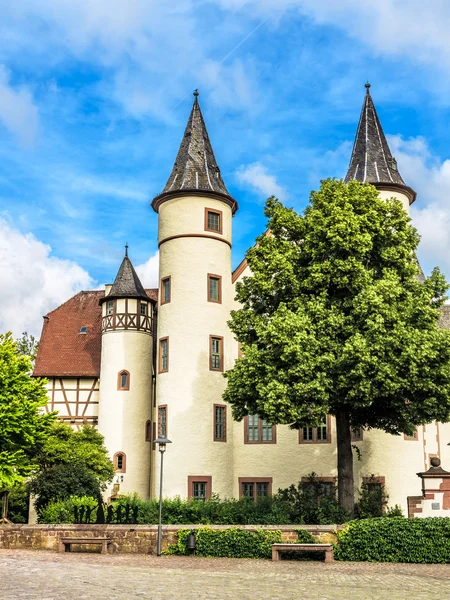 Spessart 博物馆，劳尔雪白色城堡很主要德国 — 图库照片