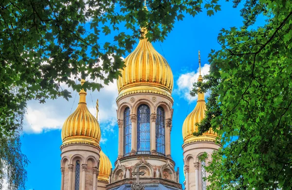 Iglesia Ortodoxa Rusa en Wiesbaden, Alemania — Foto de Stock