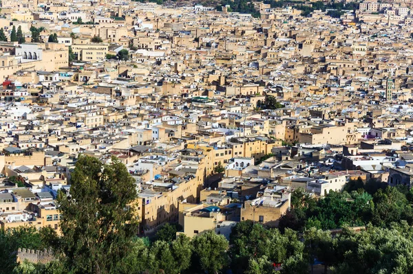 Fes, Fas Antik Kraliyet kenti panoramik görünümü