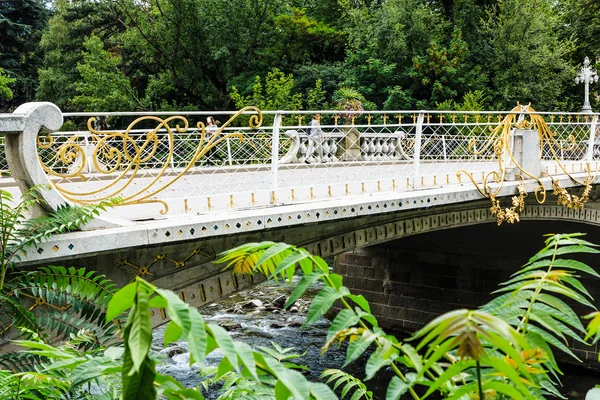 后桥-建于 1909 年-梅拉诺，南蒂罗尔，意大利 — 图库照片