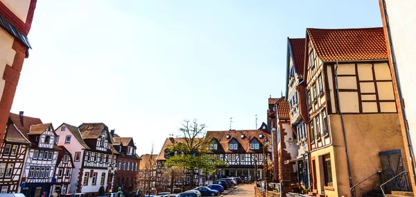 The Untermarkt square in historical medieval Gelnhausen, Germany — Stock Photo, Image