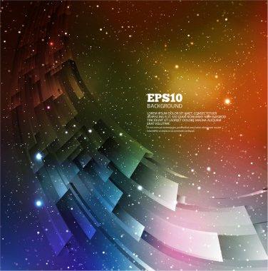 Evren arka plan için sunum tasarım.