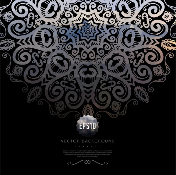 Beautiful ethnic floral ornament. — Stock Vector