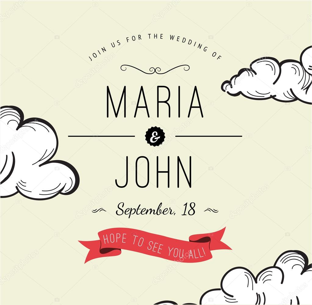 Save the date. Wedding template.