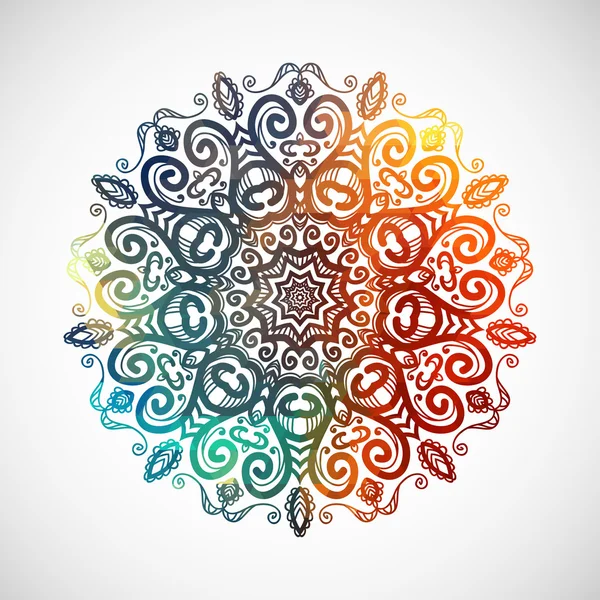 Hermoso ornamento floral étnico . — Vector de stock