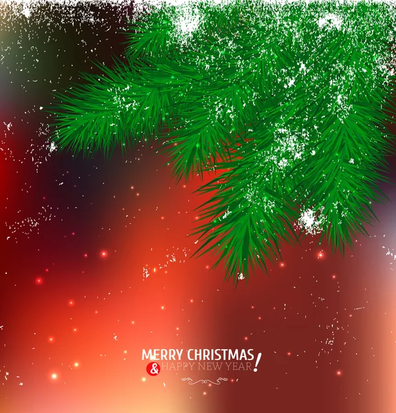 Holiday background with christmas tree — Stock Vector