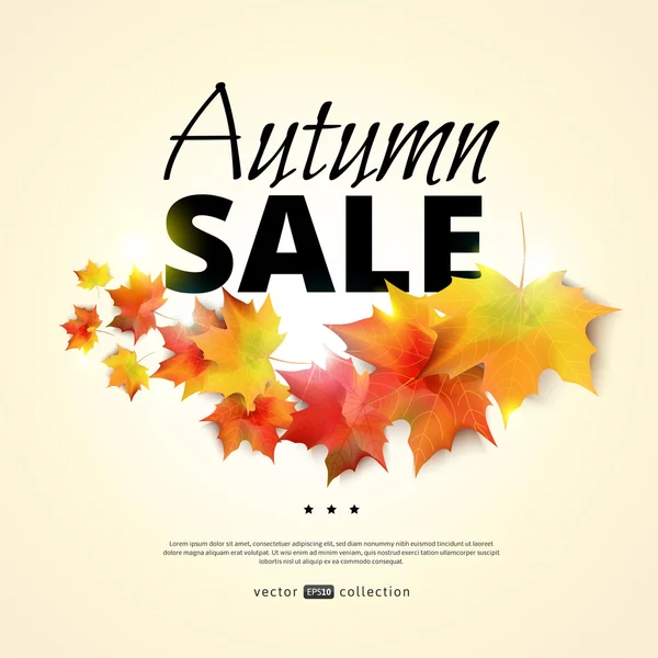 Autumn Sale design template — Stock Vector