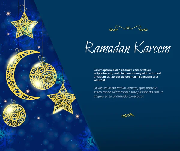 Karta Ramadan kareem Wektor Stockowy