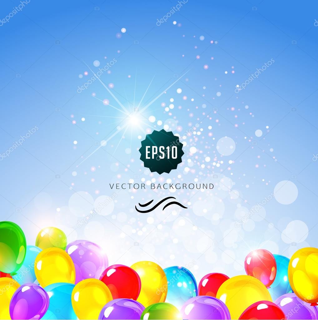 Holiday background with balloons