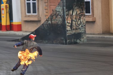 Stunt Man on Fire