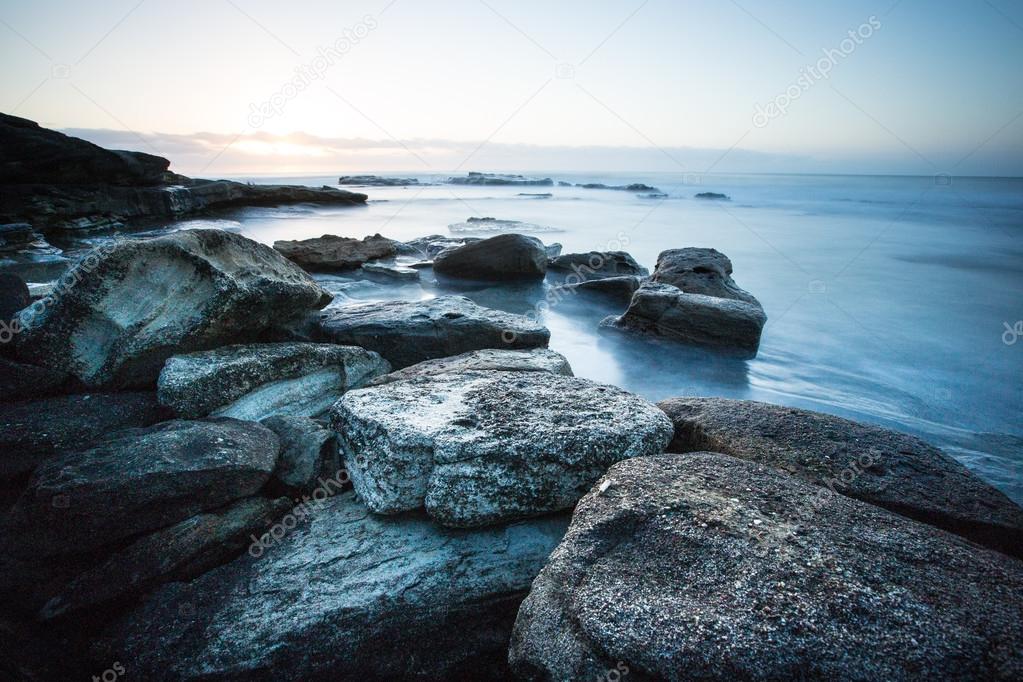 Sunrise over looking ocean