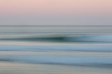 Gündoğumu okyanus arka plan bulanık kaydırma hareketi