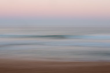 Gündoğumu okyanus arka plan bulanık kaydırma hareketi