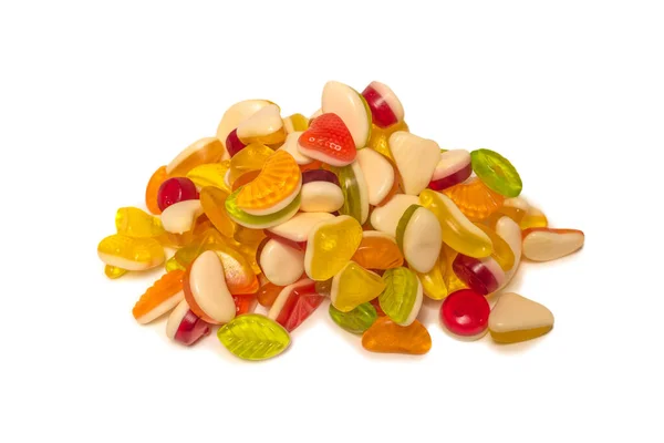 Assorted Tasty Gummy Candies Top View Stock Photo