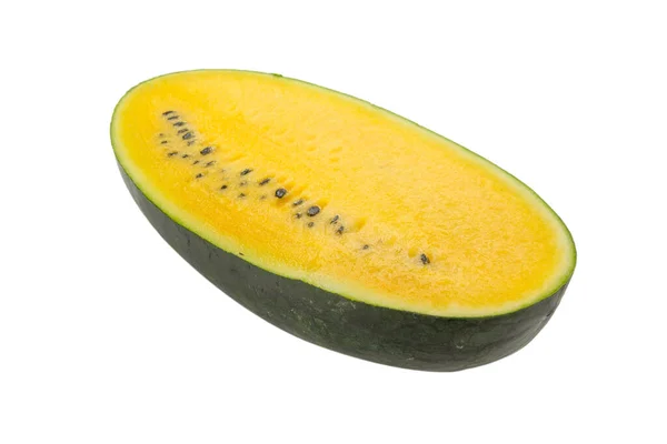 Yellow Watermelon Isolated White Background — Stock Photo, Image