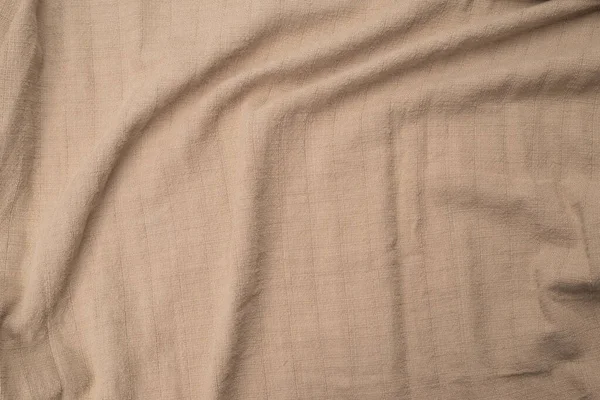 Pamuk bej kumaş desenli. Üst görünüm. 