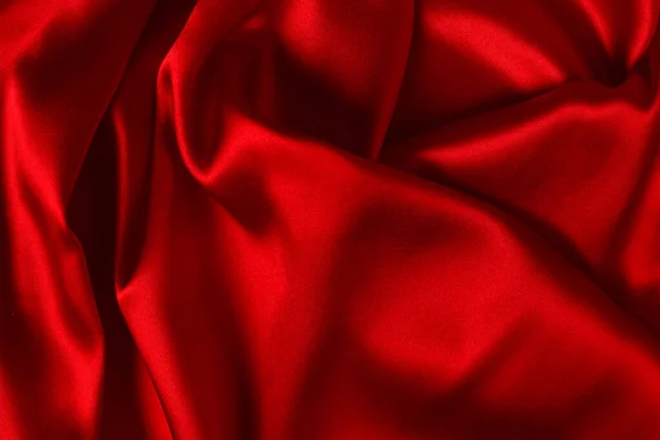 Seda Vermelha Cetim Textura Tecido Luxo Pode Usar Como Fundo — Fotografia de Stock