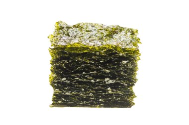 Beyaz arka planda izole edilmiş lezzetli Norveç yosunu. 