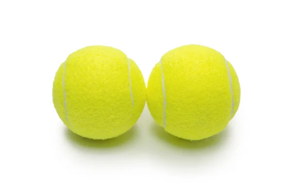 Теннисные Мячи Белом Фоне — стоковое фото