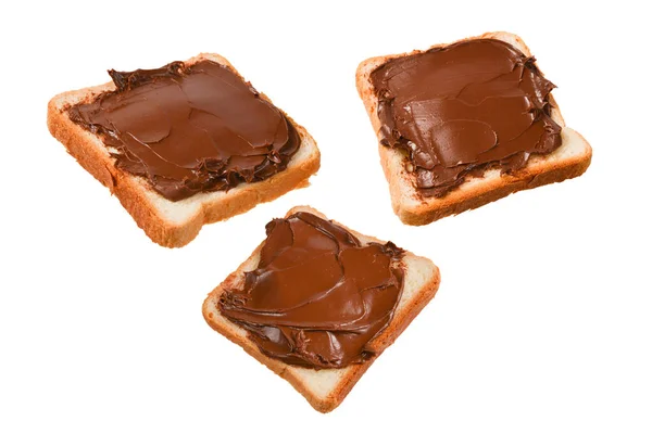 Cioccolato Pasta Sandwich Isolato Sfondo Bianco — Foto Stock