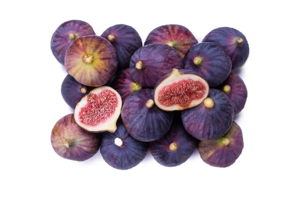 Tasty Figs Isolated White Background — Stock Photo, Image