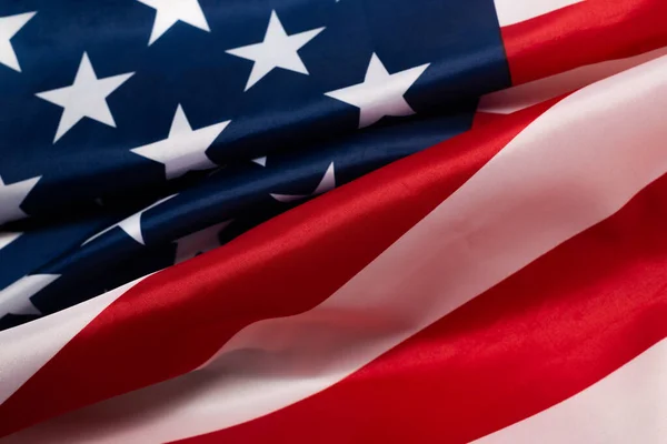 Bandera Americana Como Fondo Vista Superior —  Fotos de Stock