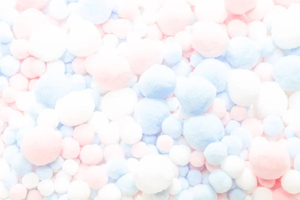 White Pink Blue Soft Pompons Background — Stock Photo, Image