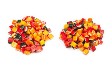 Citrus renkli şekerler. Jöleli şekerler, üst manzara.. 