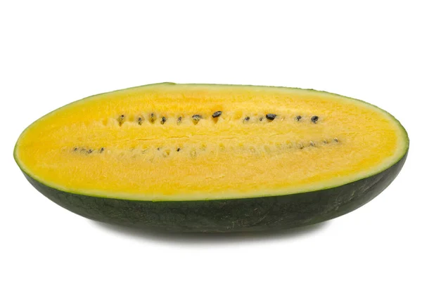 Gul Vattenmelon Isolerad Vit Bakgrund — Stockfoto