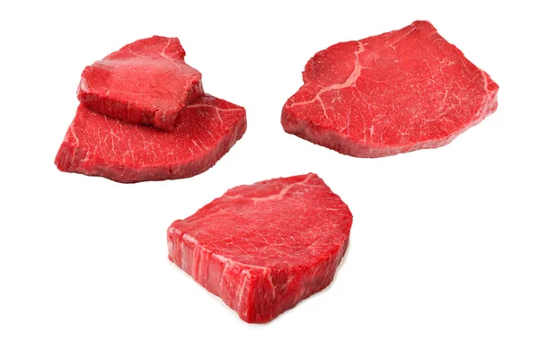 Marha Steak Izolált Fehér Alapon — Stock Fotó