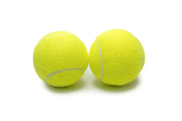 Balles Tennis Isolées Sur Fond Blanc — Photo