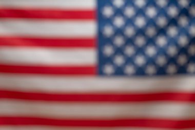 Arka plan olarak Amerikan bayrağı. Bulanık arkaplan. 