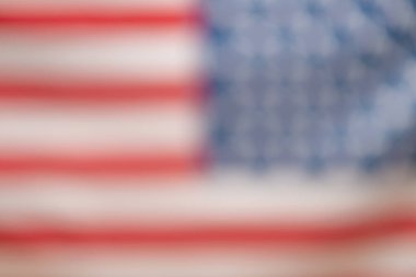 Arka plan olarak Amerikan bayrağı. Bulanık arkaplan. 