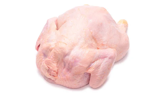 Poulet Cru Isolé Sur Fond Blanc — Photo