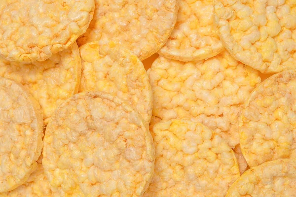 Rice Wafers Background Top View — Stock Photo, Image