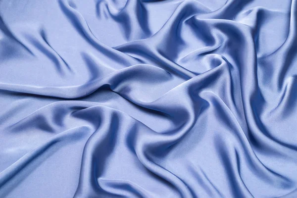 Textura Seda Azul Tela Lujo Satinada Vista Superior — Foto de Stock