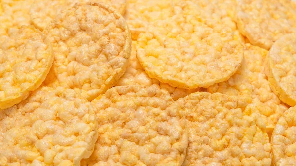 Rice Wafers Background Top View — Stock Photo, Image