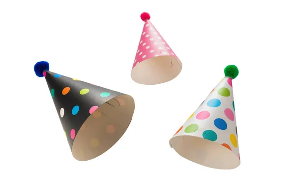 Colorful Birthday Cap Isolated White Background — Stock Photo, Image