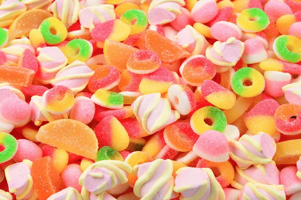 Çeşit çeşit şekerleme. Üst görünüm. 