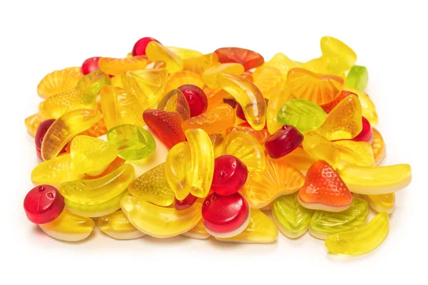 Verschiedene Leckere Gummibärchen Ansicht Von Oben — Stockfoto