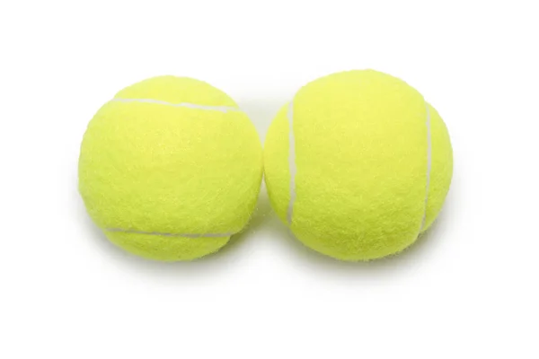 Beyaz Arkaplanda Izole Edilmiş Tenis Topları — Stok fotoğraf
