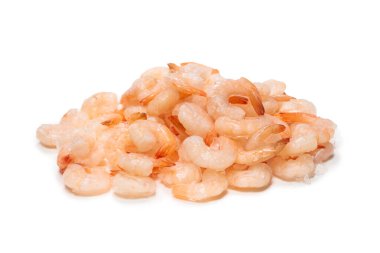 Donmuş karides arka planı. Üst görünüm. 