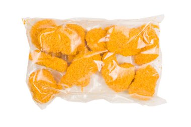 Packaging tasty nuggets on a white background. clipart