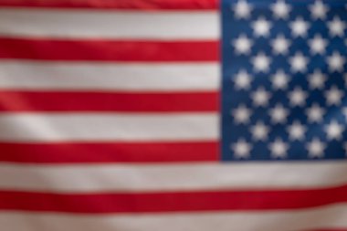 Arka plan olarak Amerikan bayrağı. Bulanık arkaplan. 