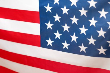 Arka plan olarak Amerikan bayrağı. Bulanık arkaplan. 